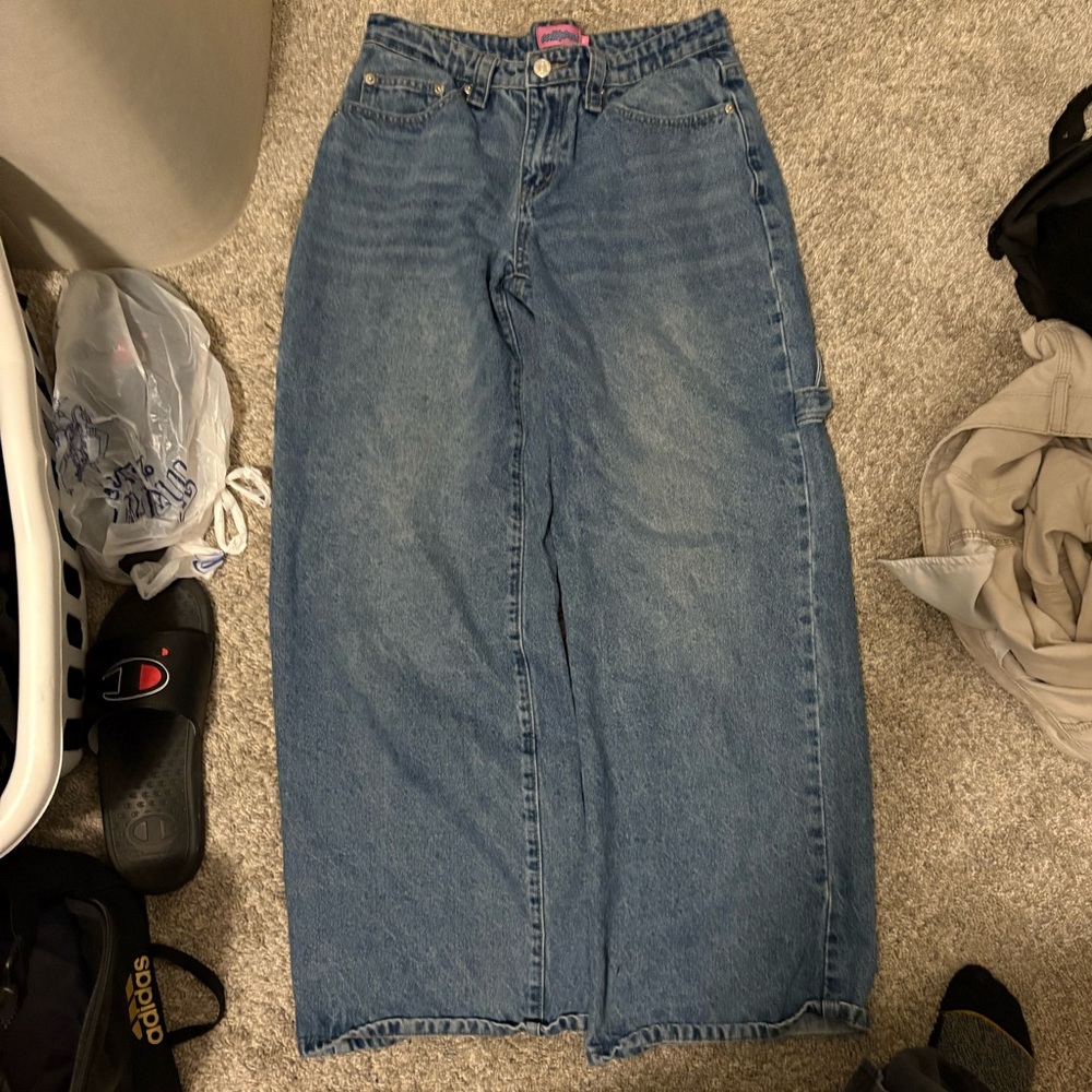 Edikted Blue Wide Leg Women's Jeans